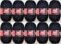 Preview: 1000g (10x100g) Sockenwolle Sport Socks Red Heart 4-fach filzfrei schwarz 016