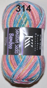 100g KKK Sensitive Bamboo Sockenwolle 4-fach ohne Wolle vegan für Wollallergiker