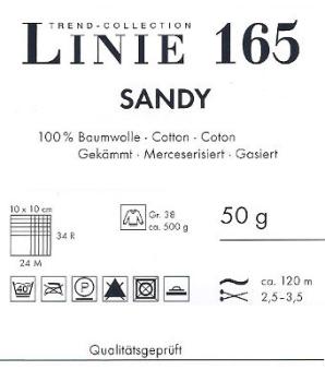 Sandy Linie 165 100% Baumwolle 120m/50g