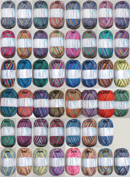 100g Supersocke Color Sockenwolle Strumpfwolle filzfrei 4-fach ca. 420 m