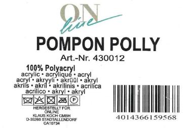 Fell Bommel Pompon Polly Kunst-Fell Kunst-Pelz ca. 12-14cm hochwertig Druckknopf