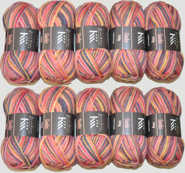 1000g KKK Socks Sockenwolle 4-fach extrem strapazierfähig filzfrei Fb. 5001