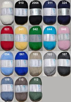 100g Supersocke + No.1 Sockenwolle Strumpfwolle 4-fach, garantiert filzfrei