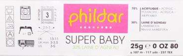 25g Phildar Super Baby in gedecktem orange ziegel mit 30% Lambswool
