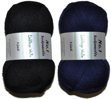 100g Sockenwolle No. 1, Lieblings Wolle, 4-fach 4-fädig garantiert filzfrei