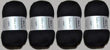 400g Sockenwolle No. 1, Lieblings Wolle, 4-fach garantiert filzfrei 2066 schwarz