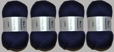 400g Sockenwolle No. 1, Lieblings Wolle, 4-fach garantiert filzfrei 324 marine