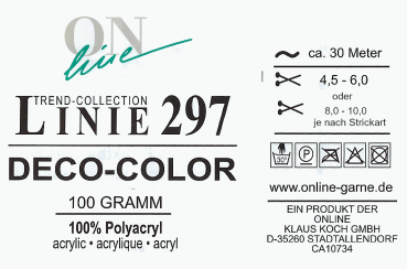 Preview: 100g DECO Neon ONline Garn stricken basteln dekorieren Schalwolle neonorange 906