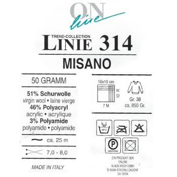 1000g Misano Linie 314 ONline Garne Fransengarn Effektgarn Fb 03 rot bis weinrot