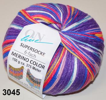 150g Supersocke 6-fach Merino Sockenwolle Strumpfwolle filzfrei S.368 Fb. 3045
