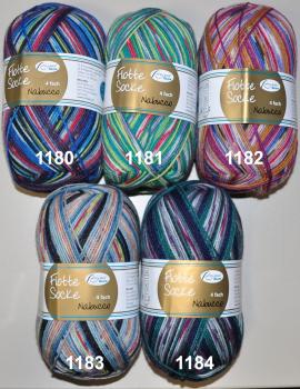 100g Flotte Socke Sockenwolle Nabucco 4-fach filzfrei von Rellana Farbauswahl
