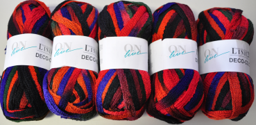 500g DECO Color ONline Garne stricken häkeln basteln dekorieren Schalwolle 122