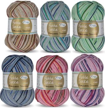100g Flotte Socke Sockenwolle Cotton Stretch 90% Baumwolle vegan OHNE WOLLE