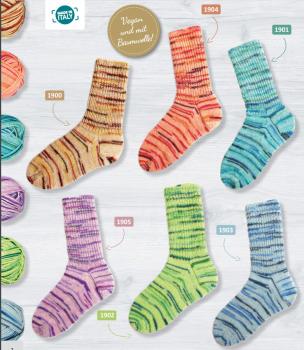 Preview: 100g Flotte Socke Sockenwolle Cotton Stretch 90% Baumwolle vegan OHNE WOLLE