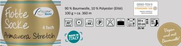 Preview: 100g Flotte Socke Sockenwolle Cotton Stretch 90% Baumwolle vegan OHNE WOLLE