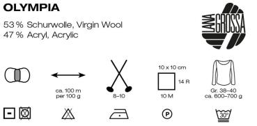 Preview: 100g OLYMPIA von Lana Grossa 53% Schurwolle 47% Acryl