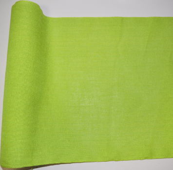 2,50 m Rico Leinen Stickband 30cm breit apfelgrün 11 Fd. Reststück Abverkauf