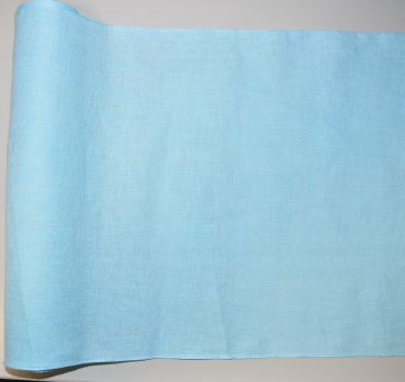 2,00 m Rico Leinen Stickband 30cm breit hellblau 11 Fd. Reststück Abverkauf