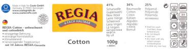 100g Regia Cotton Sockenwolle Strumpfwolle mit Baumwolle filzfrei Fb. 137