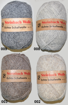 100g ECHTE SCHAFWOLLE von Steinbachwolle 100% reine Schurwolle, Trachtenwolle