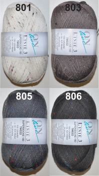 100g Supersocke Tweed Sockenwolle Strumpfwolle filzfrei 4-fach ca. 420 m