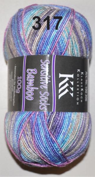 100g KKK Sensitive Bamboo Sockenwolle 4-fach ohne Wolle vegan für Wollallergiker