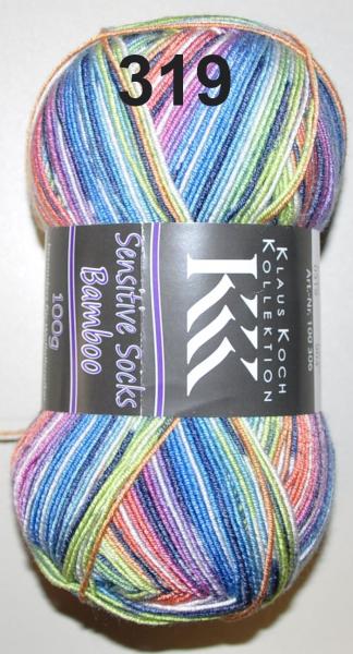 100g KKK Sensitive Bamboo Sockenwolle 4-fach ohne Wolle vegan für Wollallergiker