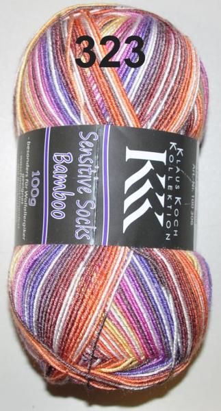 100g KKK Sensitive Bamboo Sockenwolle 4-fach ohne Wolle vegan für Wollallergiker