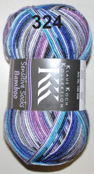 100g KKK Sensitive Bamboo Sockenwolle 4-fach ohne Wolle vegan für Wollallergiker