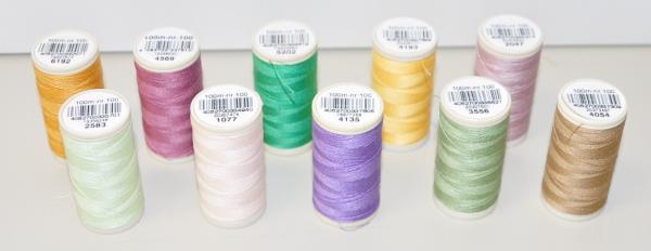 10 x 100m Spule Nähgarn Coats Mez Duet Nr. 100, 100% Polyester reißfest, 5005