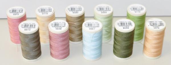 10 x 100m Spule Nähgarn Coats Mez Duet Nr. 100, 100% Polyester reißfest, 5007