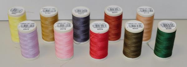 10 x 100m Spule Nähgarn Coats Mez Duet Nr. 100, 100% Polyester reißfest, 5008