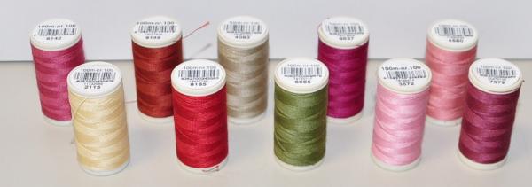 10 x 100m Spule Nähgarn Coats Mez Duet Nr. 100, 100% Polyester reißfest, 5011