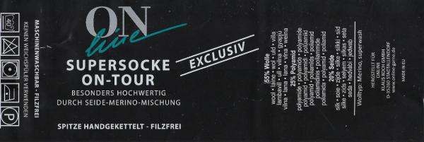 Socken maschinengest. aus Sockenwolle mit Merino Seide wie handgestrickt 41-42