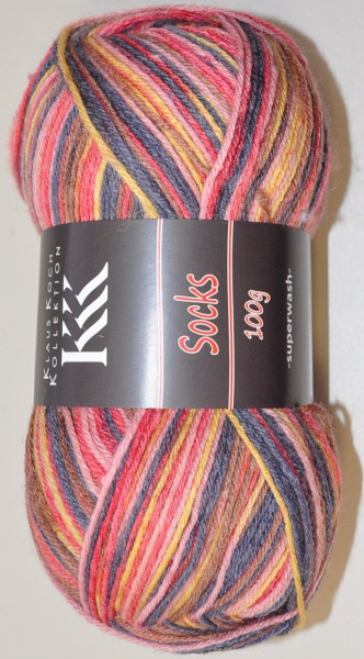 100g KKK Socks Sockenwolle 4-fach extrem strapazierfähig filzfrei Fb. 5001