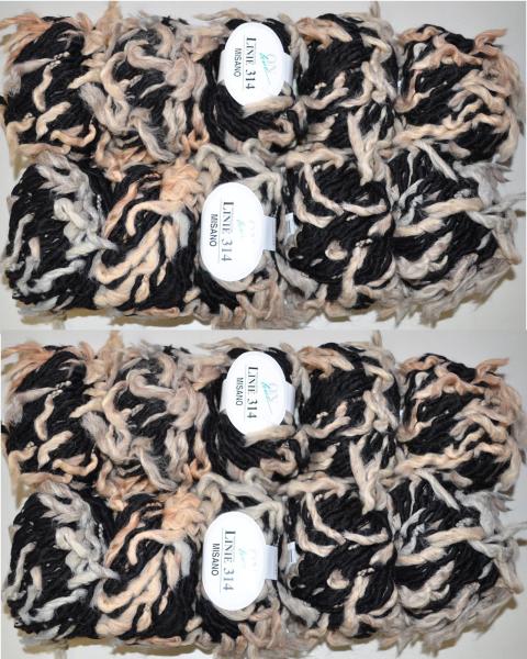 1000g (20x50g)  Misano Linie 314 ONline Garne Fransengarn super effektvoll Fb 01