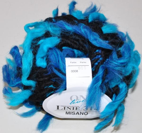 1000g (20x50g)  Misano Linie 314 ONline Garne Fransengarn super effektvoll Fb 08