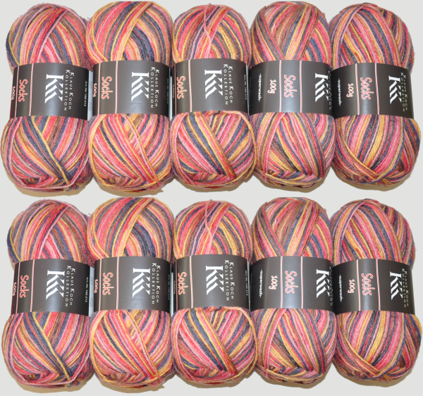 1000g KKK Socks Sockenwolle 4-fach extrem strapazierfähig filzfrei Fb. 5001