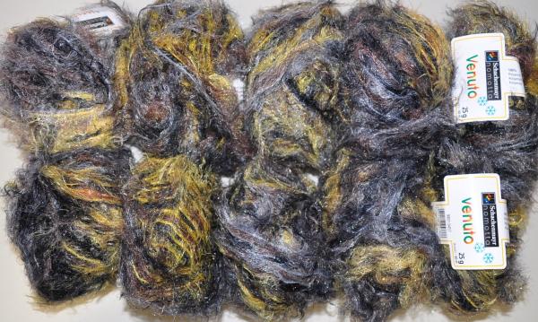 250g (10 x 25g)  Venuto Schachenmay Flauschgarn Fellgarn Fransenwolle vegan 086