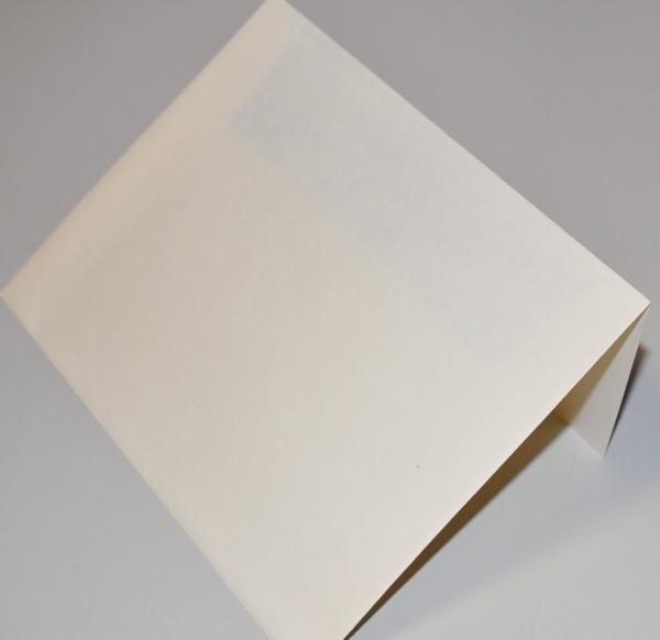 Grußkarte zum Sticken m. Material, Passepartout-Karte geprägt hochwertig, Kuvert