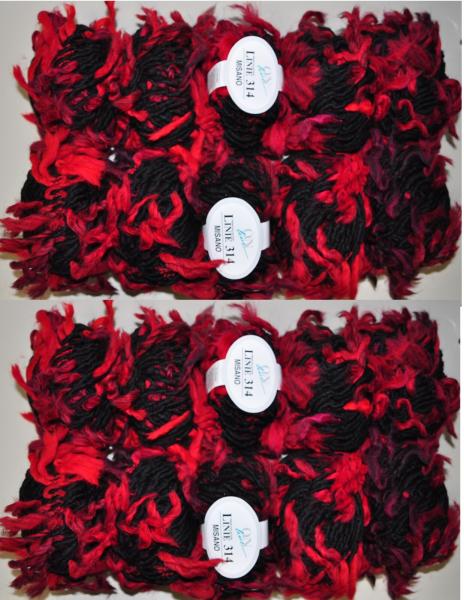 1000g Misano Linie 314 ONline Garne Fransengarn Effektgarn Fb 03 rot bis weinrot