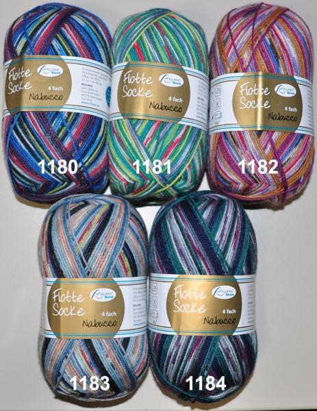 500g Flotte Socke Nabucco Sockenwolle von Rellana 4-fach filzfrei Spar-Pack