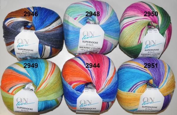 Supersocke Merino Color Sockenwolle Strumpfwolle filzfrei 8-fach 8 -fädig So 353