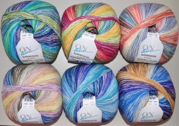 Supersocke Merino Color Sockenwolle Strumpfwolle filzfrei 6-fach 6-fädig Sort349