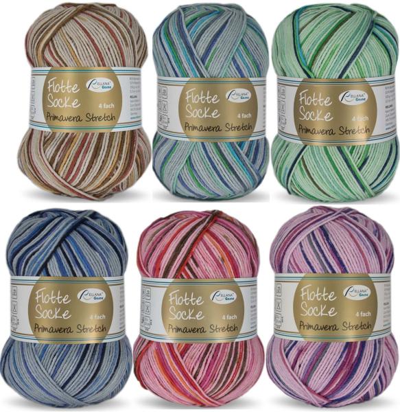 100g Flotte Socke Sockenwolle Cotton Stretch 90% Baumwolle vegan OHNE WOLLE