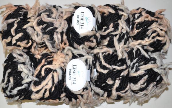 500g (10x50g)  Misano Linie 314 ONline Garne Fransengarn super Effektgarn Fb 01