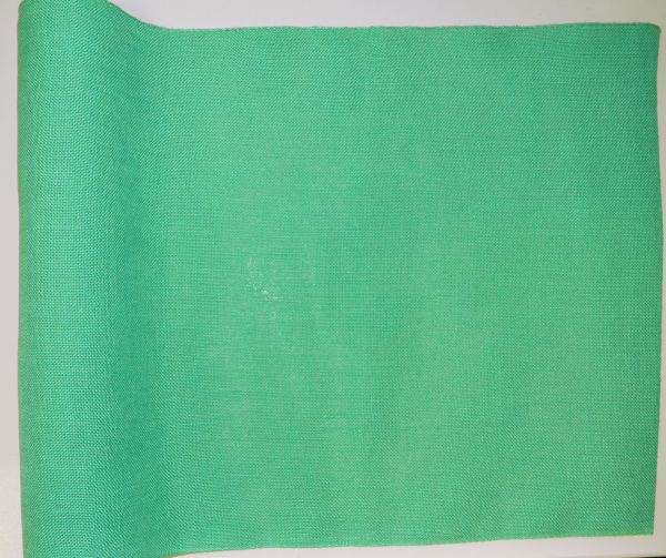 3,0 m Rico Leinen Stickband 30cm breit smaragd / jade 11 Fd. Reststück Abverkauf