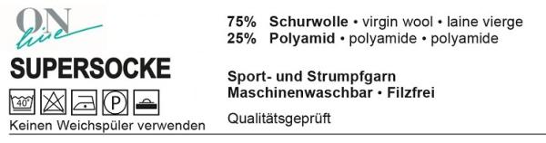 Socken maschinengestrickt aus SUPERSOCKE Sockenwolle wie handgestrickt 35-36