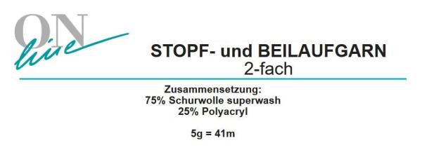 5g Stopf- und Beilaufgarn Online Garne Sockenwolle filzfrei 2-fach ca. 41 m