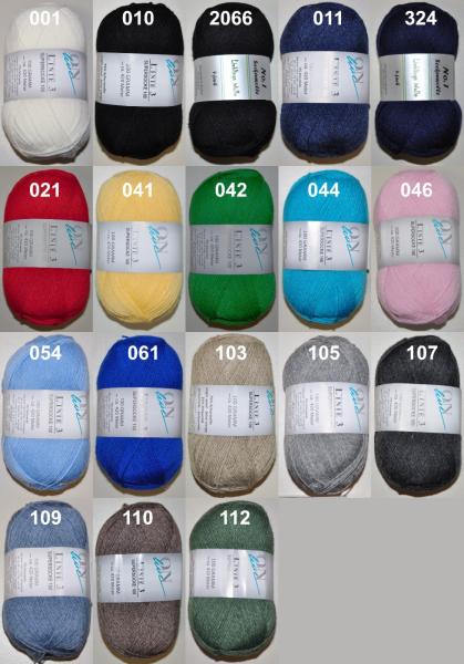 100g Supersocke + No.1 Sockenwolle Strumpfwolle 4-fach, garantiert filzfrei